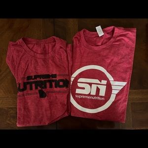 2 Supreme Nutrition Fitness Shirts